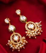 Kundan pearl traditional drop earrings