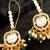 Green bead crystal drop earrings