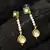 Green pearl kundan drop earrings