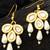 Mint green kundan drop earrings