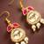 Red kundan pearl drop earrings