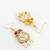 Red kundan pearl drop earrings