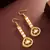 Square kundan drop earrings