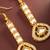 Square kundan drop earrings