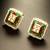 Green red kundan stud earrings