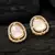 Pink crystal halo stud earrings