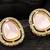 Pink crystal halo stud earrings