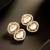 White kundan statement earrings