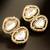 White kundan statement earrings