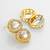 White kundan statement earrings