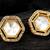 Hexagonal crystal stud earrings