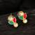 Multicolor kundan floral stud earrings