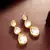 Triple teardrop kundan earrings