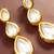 Triple teardrop kundan earrings