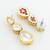 Triple teardrop kundan earrings