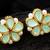 Mint green floral stud earrings