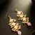 Pink tiered pearl drop earrings
