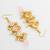 Pink tiered pearl drop earrings