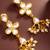 Pearl cluster long dangler earrings