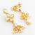 Pearl cluster long dangler earrings