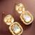 Geometric crystal drop earrings