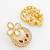 Red chandbali style earrings