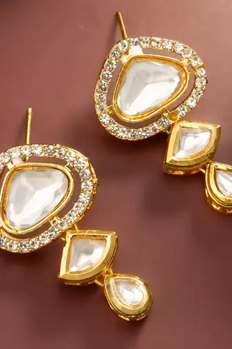 Tiered crystal drop earrings