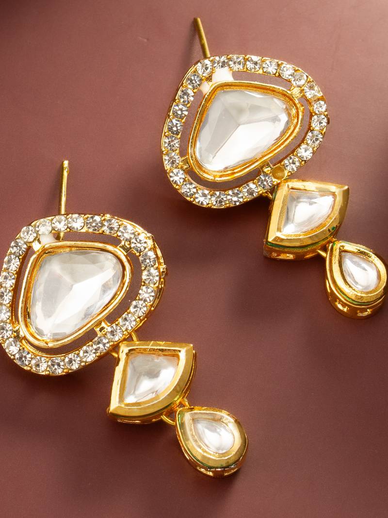Tiered crystal drop earrings