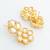 Floral stone stud earrings