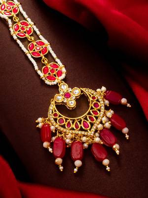 Royal kundan chandbali bridal maang tikka 2