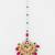 Pink green kundan maang tikka