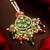 Green meenakari kundan maang tikka