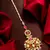Pink pearl kundan beaded maang tikka