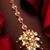 Pink pearl kundan beaded maang tikka