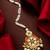 Green ruby kundan pearl maang tikka