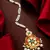 Green ruby kundan pearl maang tikka