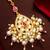 Ruby kundan pearl fringe maang tikka