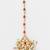 Ruby kundan pearl fringe maang tikka