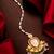 Pink peach kundan pearl maang tikka