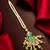 Teal pearl beaded maang tikka