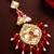 Red hexagon kundan maang tikka