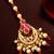 Ruby floral pearl maang tikka