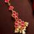 Ruby floral pearl drop maang tikka