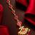Ruby pink kundan maang tikka
