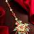 Heart kundan pastel maang tikka