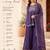  purple crunchy silk blend embroidered kurta palazzo set with dupatta 