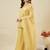  yellow crunchy silk blend embroidered kurta palazzo set with dupatta 