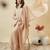  cream crunchy silk blend embroidered kurta palazzo set with dupatta 