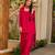  rani pink silk blend crepe kurta palazzo set with printed dupatta 