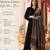 Women's black straight viscose kurta set with printed dupatta